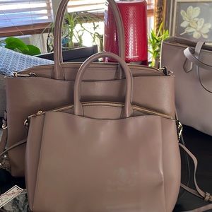 A new day, l expandable laptop bag, and matching purse